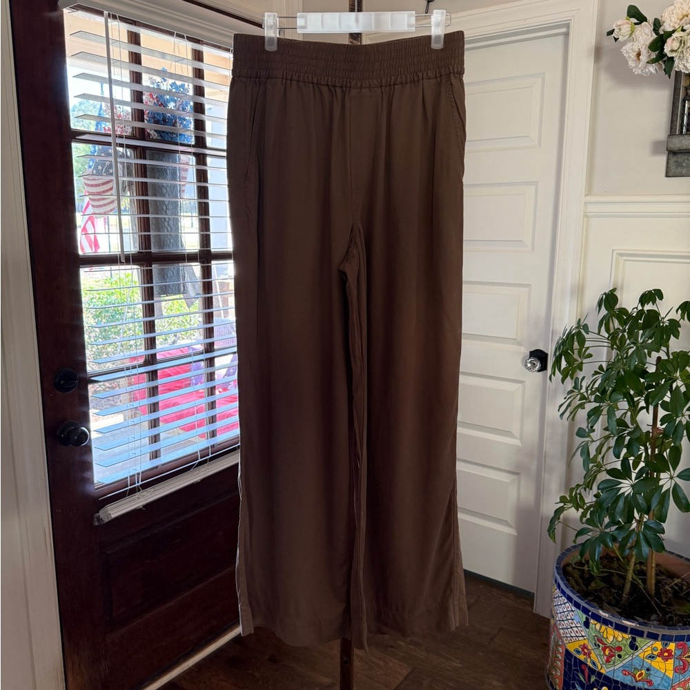 Madewell NWOT High Waist Pull On Taupe Elastic-Waist Pants with Pockets